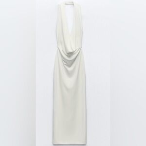 Zara draped scoop kneck dress
